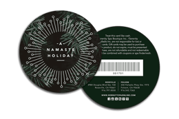 Namaste Spa Circle Gift Cards and Loyalty Cards with Barcode