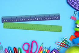 Plastic rulers for schools