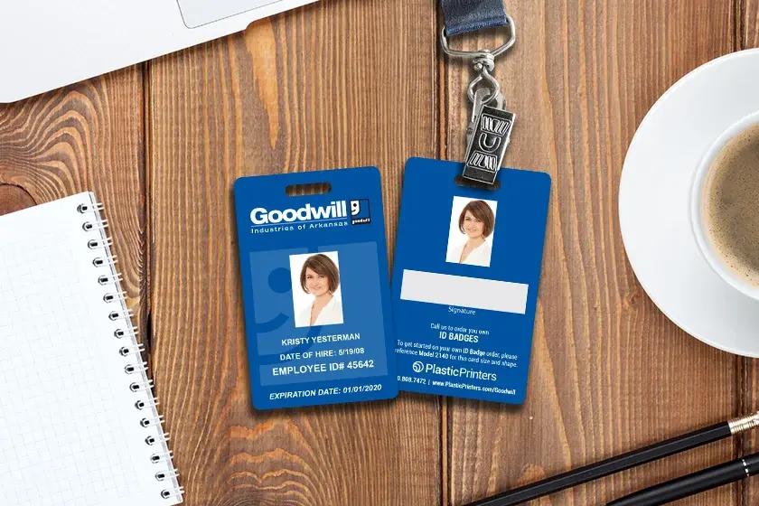 Example of Custom ID Badge by PlasticPrinters.com