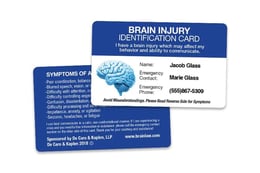 Medical Identification Card for Brain Injuries