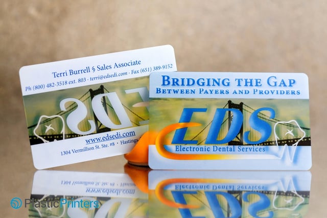 Clear plastic business cards
