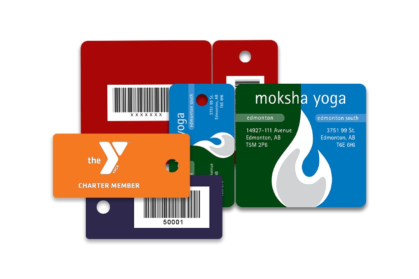 Custom Printed Plastic Membership Key Tags with Barcode