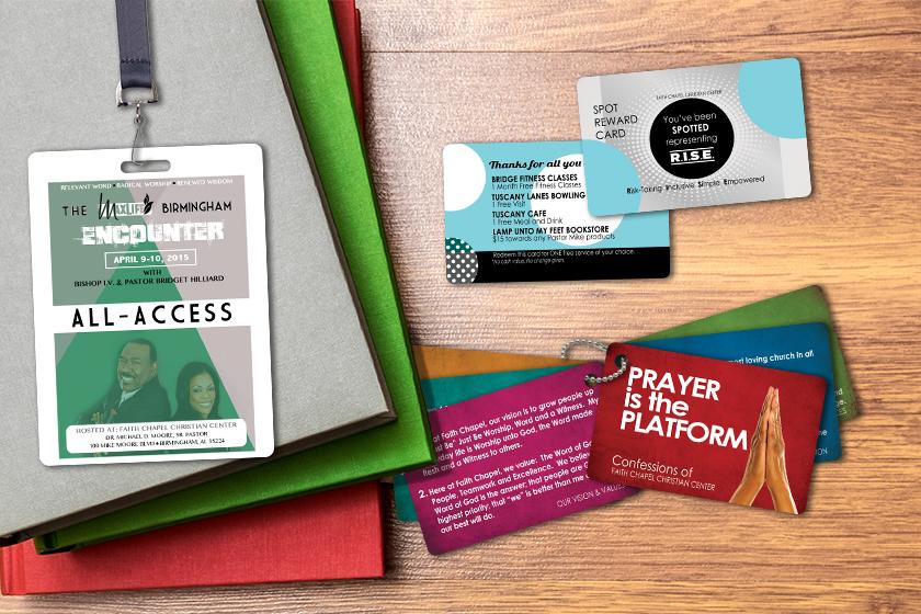 Example of Custom Prayer Cards by Plastic Printers, Inc.