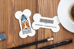 Custom Plastic Membership Cards in the Shape of a Dog Bone