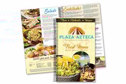 Restaurant Menu Design for Mexican Restaurants - Spiral Binding
