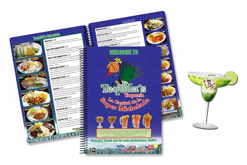 Spiral Bound Menu for your Casual Dining Restaurants