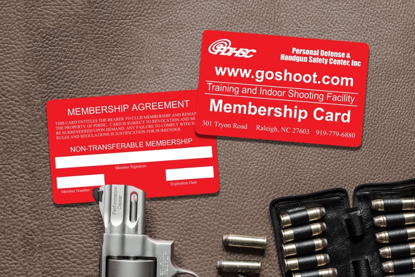 Writeable Gun Range Membership Cards