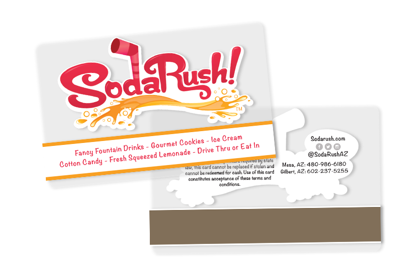 Clear Restaurant Gift Cards with Magnetic Stripes