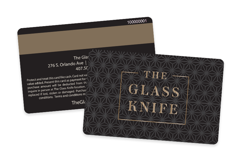 Restaurant Gift Cards for The Glass Knife