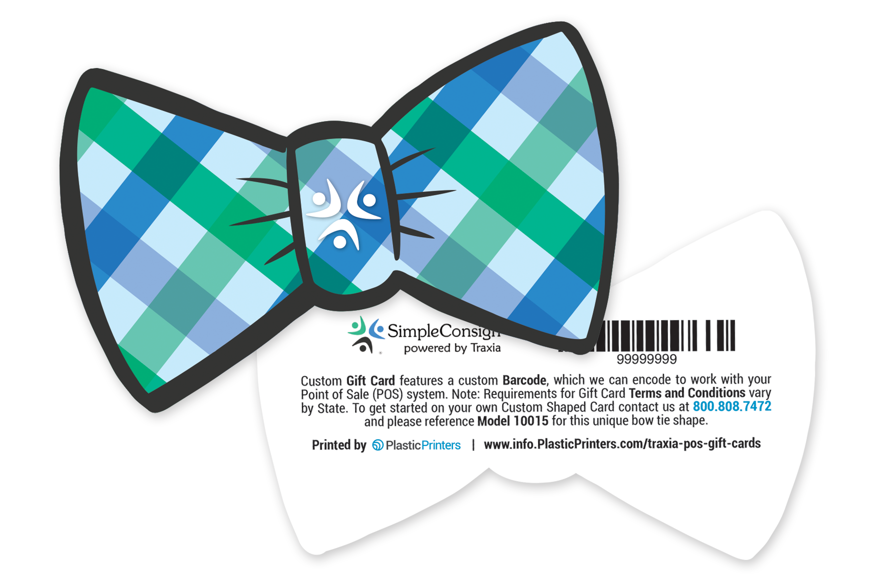 Bow Tie Shaped Gift Card for Simple Consign Powered by Traxia