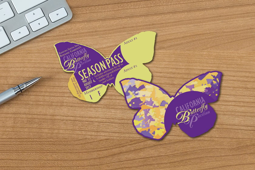 Writable Butterfly Shaped Membership Cards