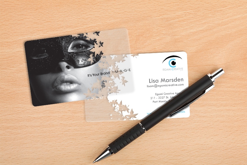 Transparent Business Cards Example from Egami