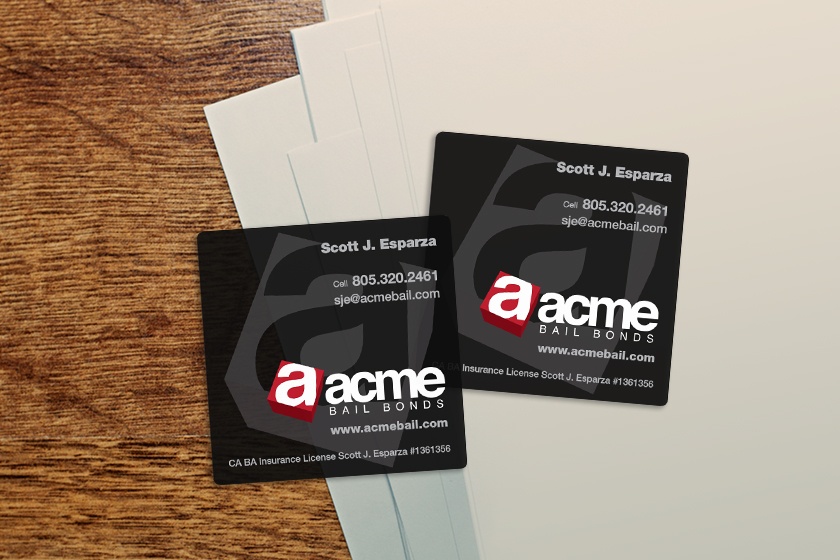 Business-Card-Clear-Square-Custom-Shape-Acme-Bail-Bonds-KT0785-HS097763-Sample