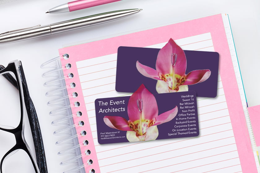 Custom Clear Plastic Flower Die Cut Card