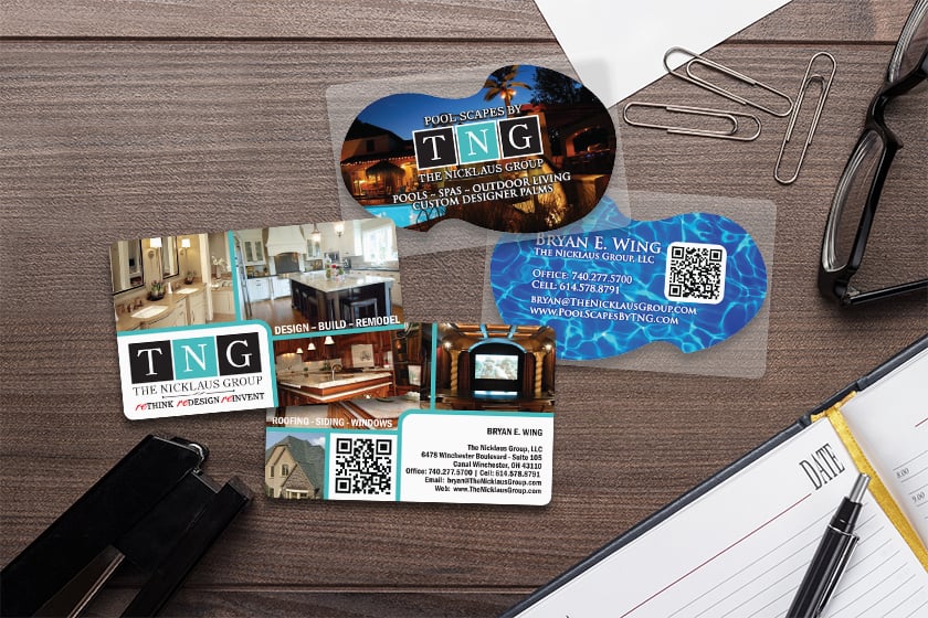  Pool and Spa Marketing Clear Business Card Example