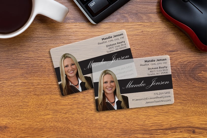 Real Estate Marketing Clear Business Card Example