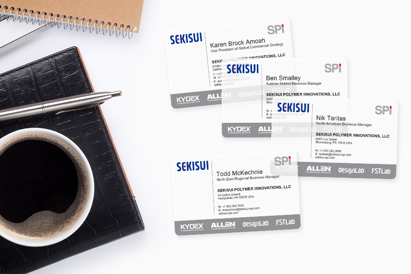 Business Card Satin-Frosted Foil Chip Card Sekisui Kydex LLC