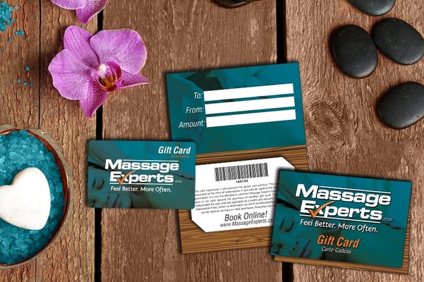 Massage Experts Gift Card and Gift Card Holder