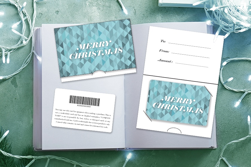 Christmas - Merry Christmas Teal Triangles