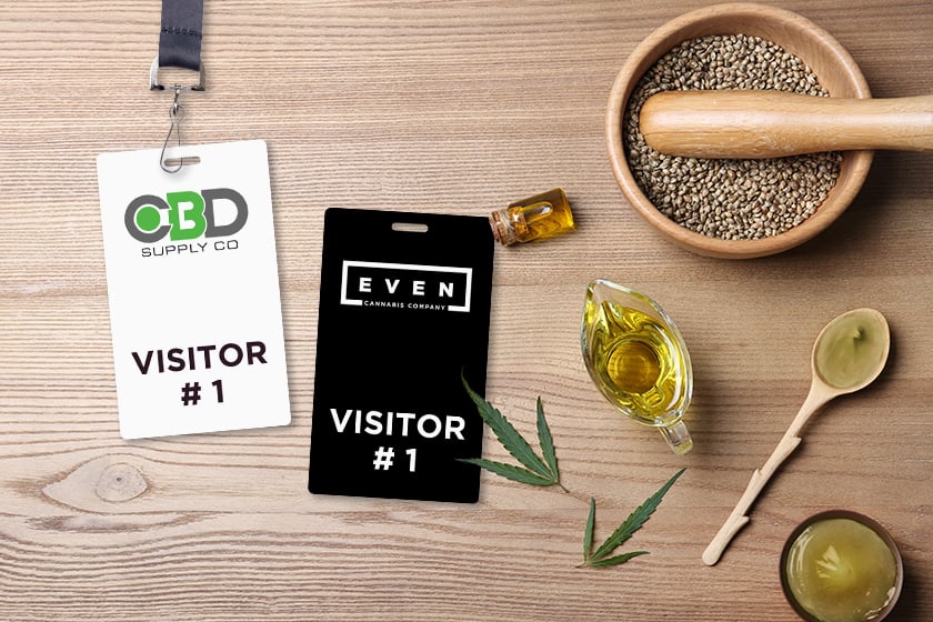 Visitor Badge for a cannabis company