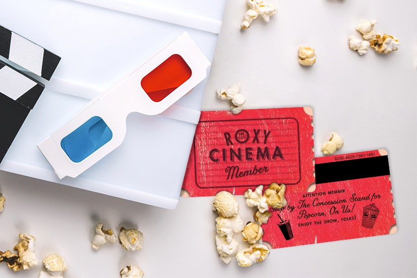 Custom Ticket-Designed Gift Cards for Movie Theaters with Magnetic Stripe