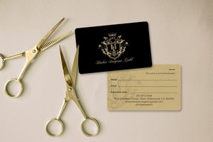 Membership-Card-Metallic-Gold-Writable-Variable-Barber-Surgeons-Guild-HS105100-Sample