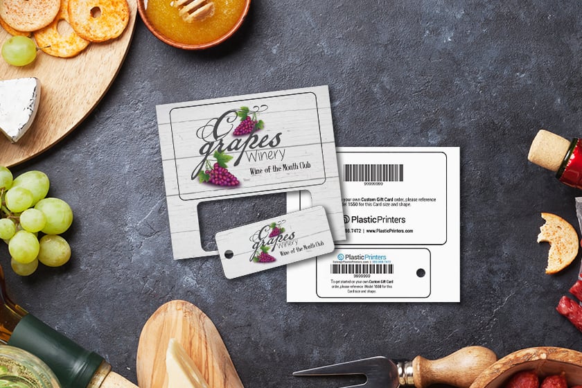 Membership Card and Key Tag Combo For Wineries