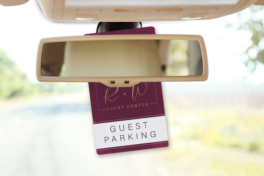 Example of Plastic Parking Permit by PlasticPrinters.com