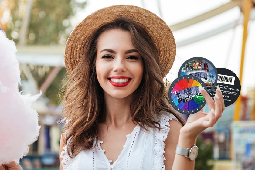 Circle Cards with Barcodes for Family Entertainment Businesses