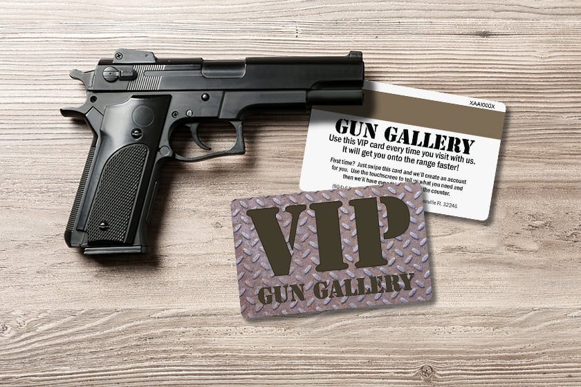 Diamond Plate VIP Gun Gallery Plastic Cards