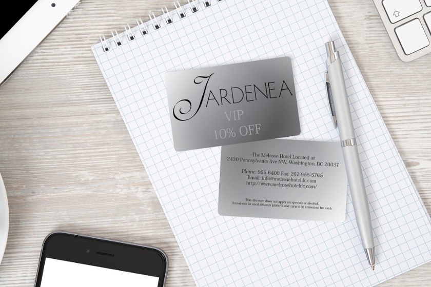 Example of VIP card perks for Jardenea the Melrose Hotel