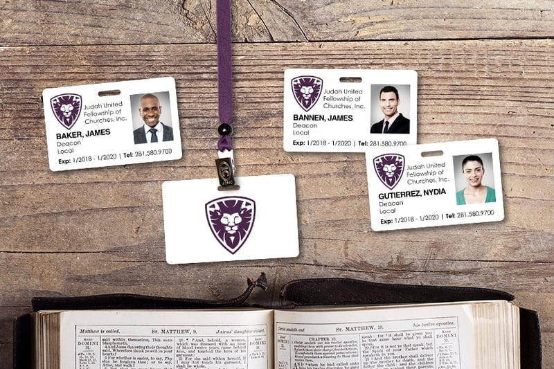 Community Church ID Badge with Variable Photos - NFC Card