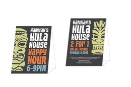 Bar table tents 