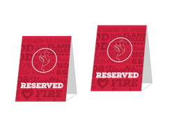 Restaurant table tents