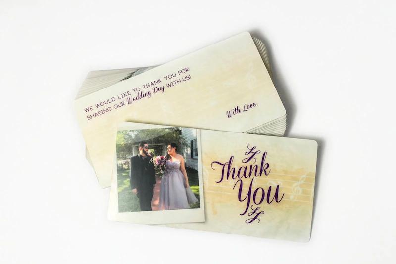 Custom Plastic Wedding Thank You Notes