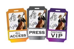 Winter Blues Jazz Festival Press Pass, Clear Transparent VIP and All Access Passes