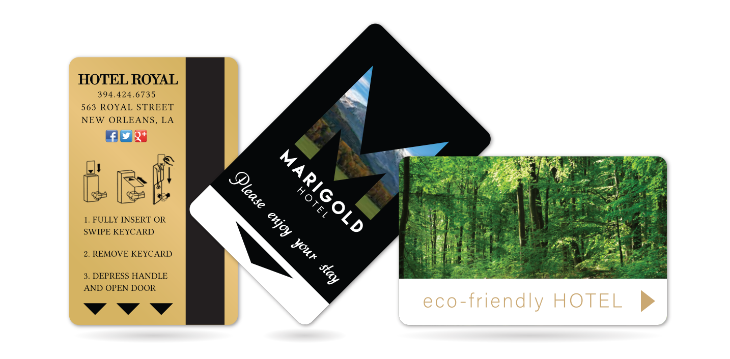 Hotel Key Card Banner with Magnetic Stripe Cards, RFID Cards and NFC Cards