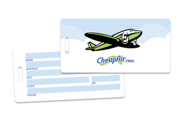 CheapAir.com Luggage Tag with a Writable Back