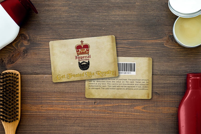 Cards with a barcode on the back for your VIP Program