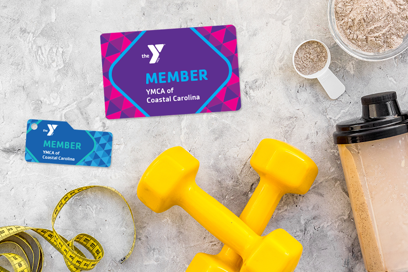 Membership cards for a gym and fitness center