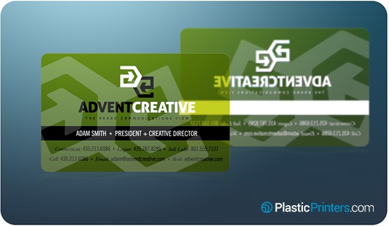 Green Business Card for Advent Creative