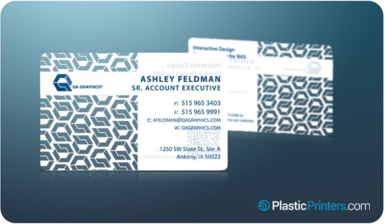Clear Business Card with White Blocker