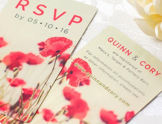 Example of Custom Wedding Invitation Card by PlasticPrinters.com