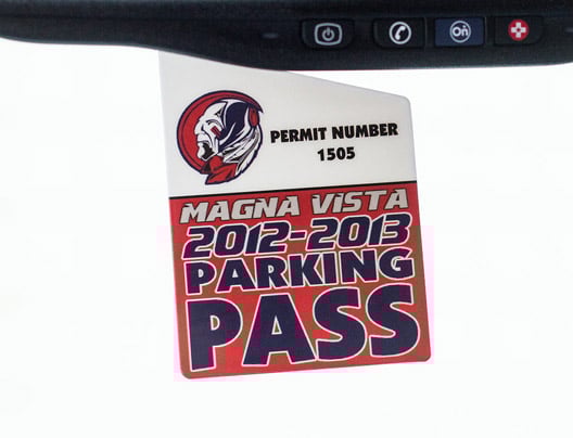 Example of Custom Parking Permits for Magna Vista