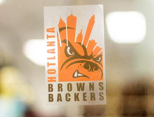 Example of Custom Window Cling by PlasticPrinters.com