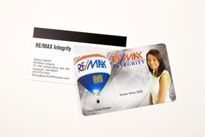 Custom Credit Card Style Business Cards with Magnetic Stripe and Faux Foil Chip Card