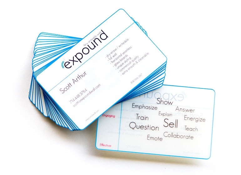 Plastic Business Cards Printed by Plastic Printers, Inc.