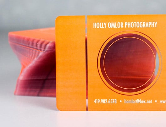 Example of a photography business card for Holly Omlor Photography