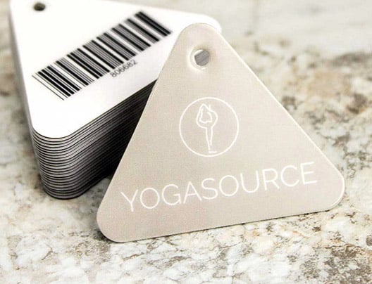 Triangle Custom Cards Custom Shapes | Die Cut Business Cards | Plastic Printers, Inc.