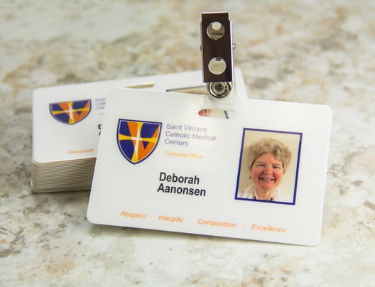 Example of medical ID and Badge cards